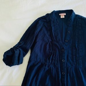 Navy button up top/dress
